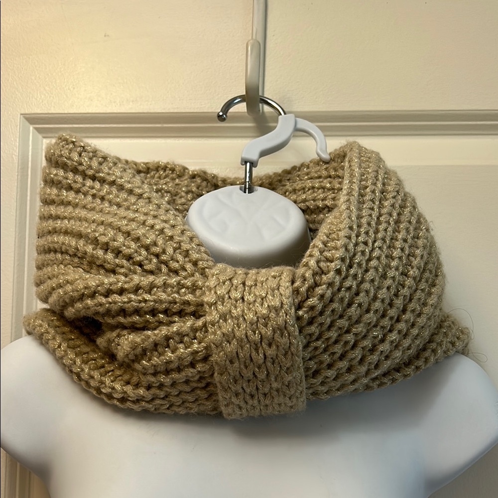 Kate Spade Golden Scarf Cozy Knit Wrap